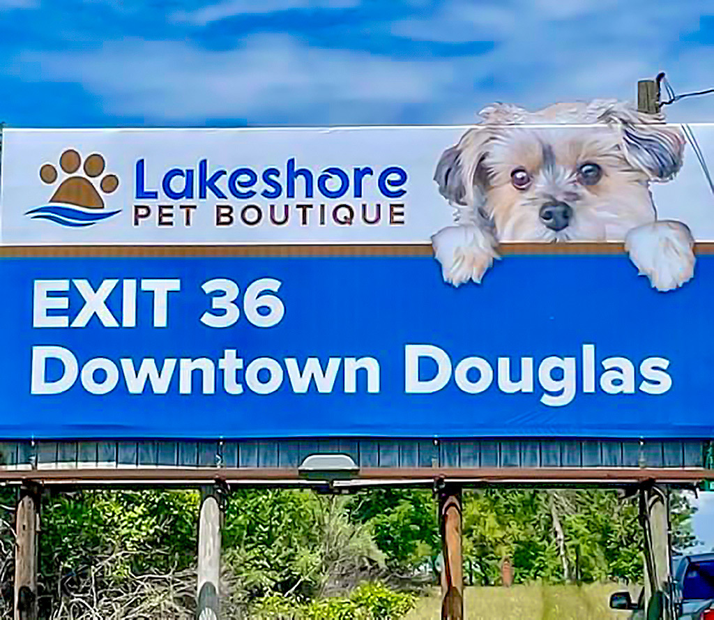 BillboardAdvertisementforLakeShorePetBotique